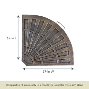 Island Umbrella 30-lb Base Weight - each fan section is 17 in square, for cross-arm stands