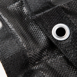 Arctic Armor Rugged Mesh Above Ground Winter Cover - woven mesh close-up with a steel grommet