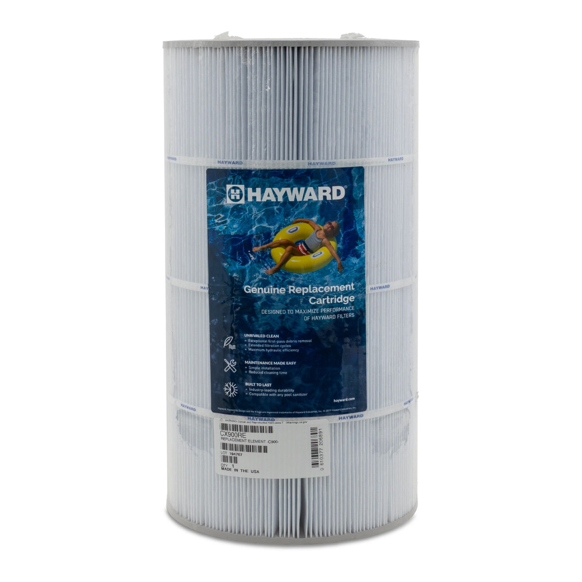 Hayward CX900RE Replacement Element, C900, Blue, product photo on white background