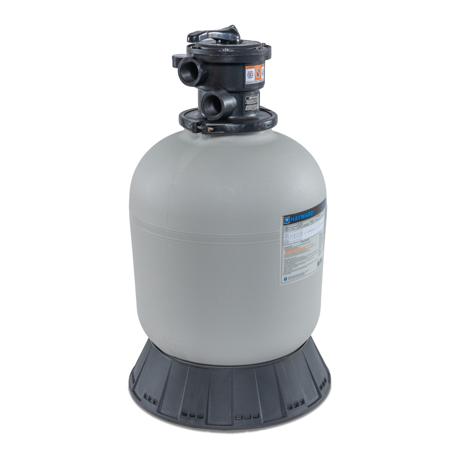 Hayward ProSeries W3S166T / W3S180T 16 / 18 in Top-Mount Sand Pool Filter for Above-Ground - front view on white background