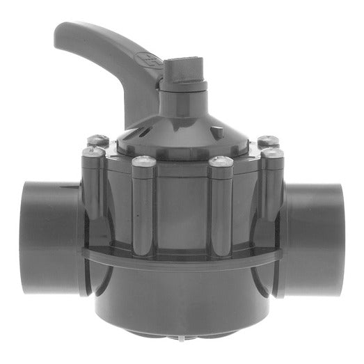 Hayward PSV2S2DGR Two Port 2" x 2.5" PVC Diverter Valve, product photo on white background