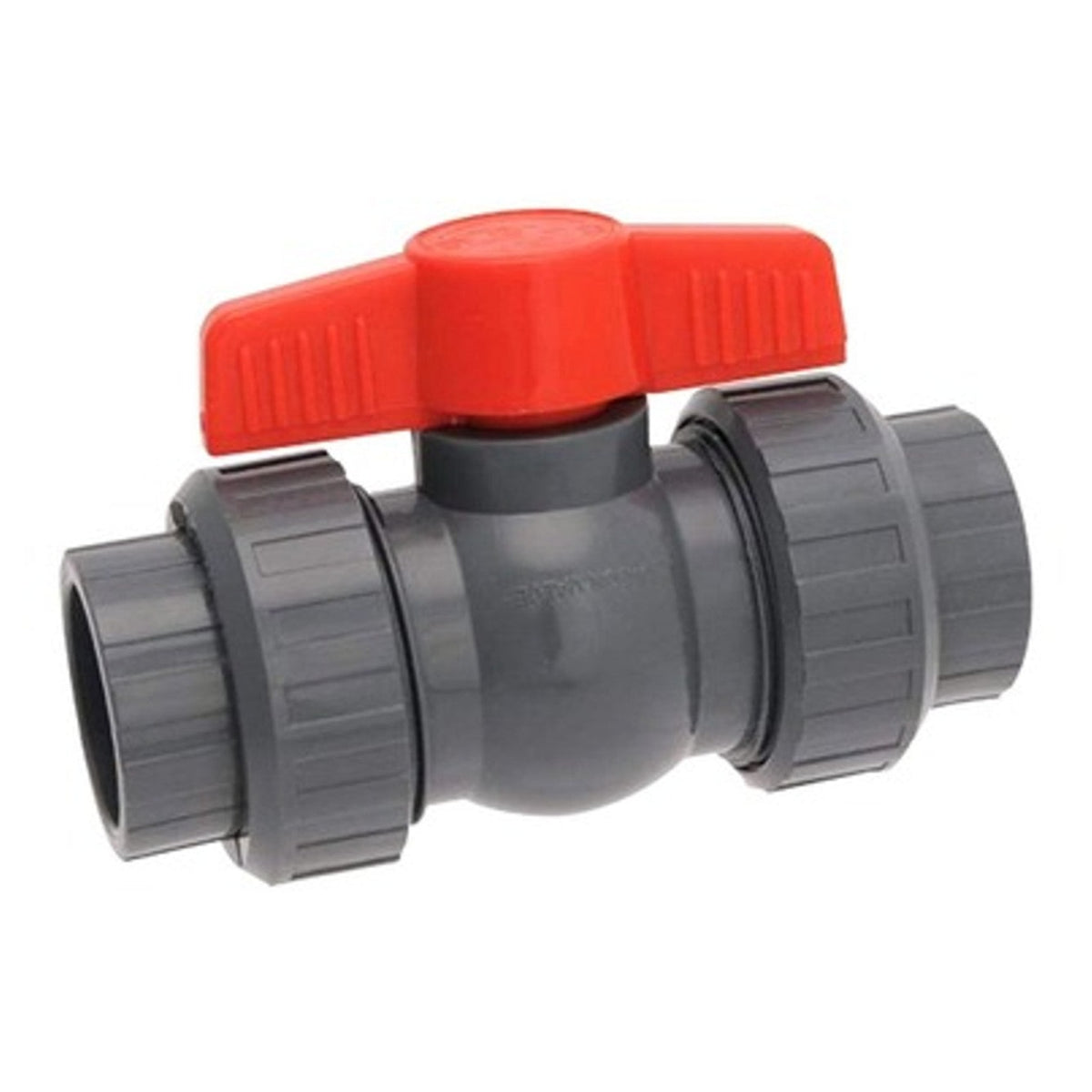 Hayward QTA1020CSEG 2" PVC TU Compact Valve S/T EPDM TPV Gray, product photo on white background