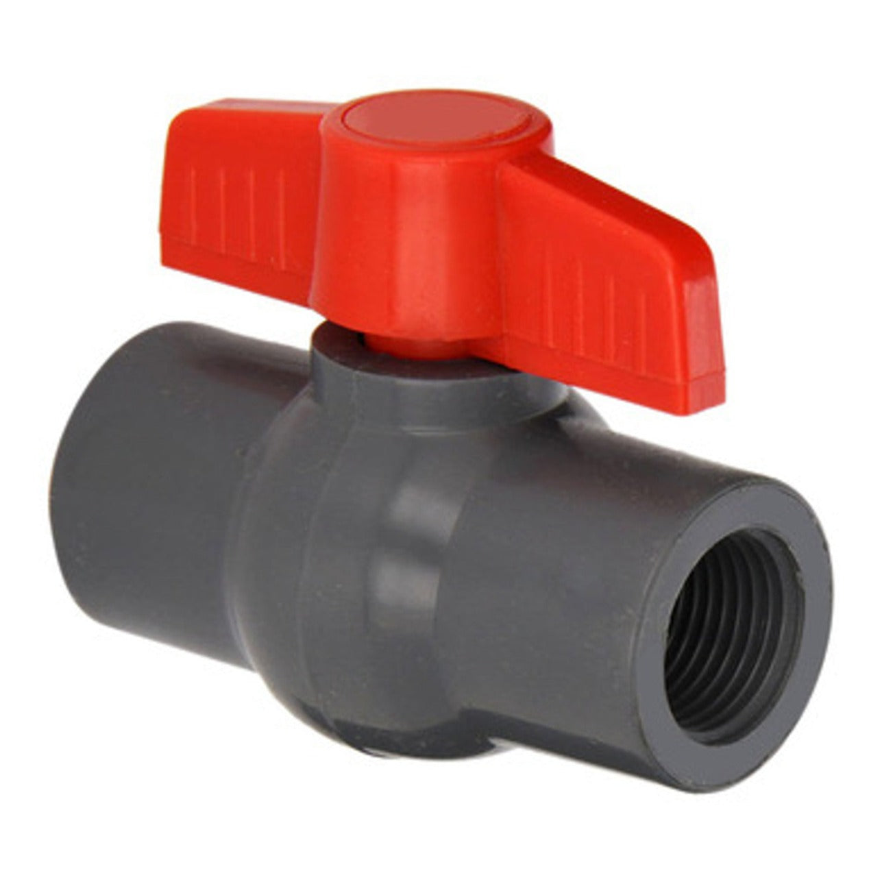 Hayward QVC1005TSEG 1/2" PVC Compact Ball Valve Threaded EPDM TPV Gray, product photo on white background