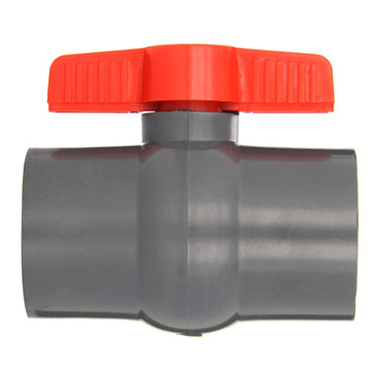 Hayward QVC1025SSEG 2 1/2" PVC Compact Ball Valve Socket EPDM TPV Gray, product photo on white background