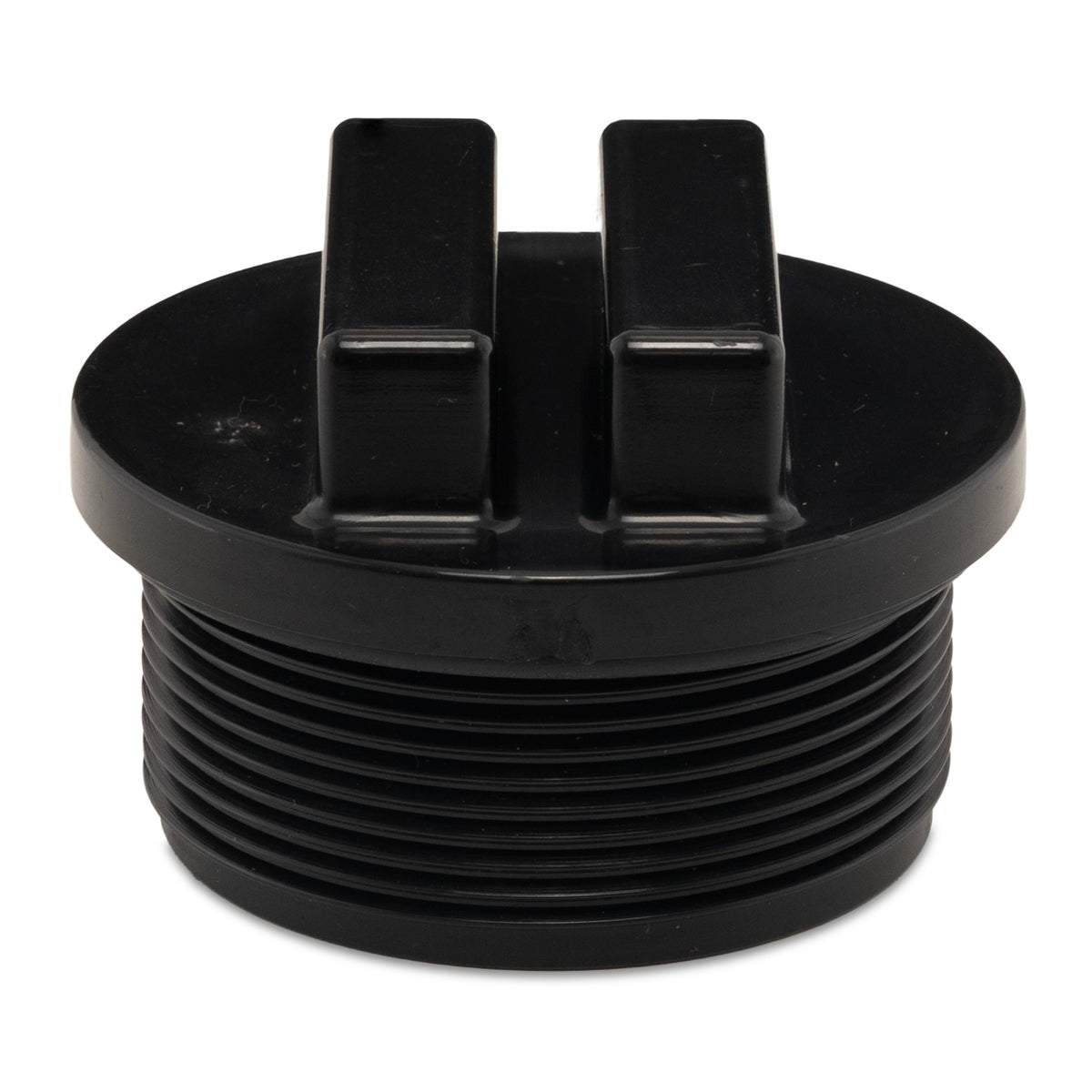 Hayward SP1022C2BLK All Purpose Plug with O-Ring, 1 1/2" MIP, Black, product photo on white background