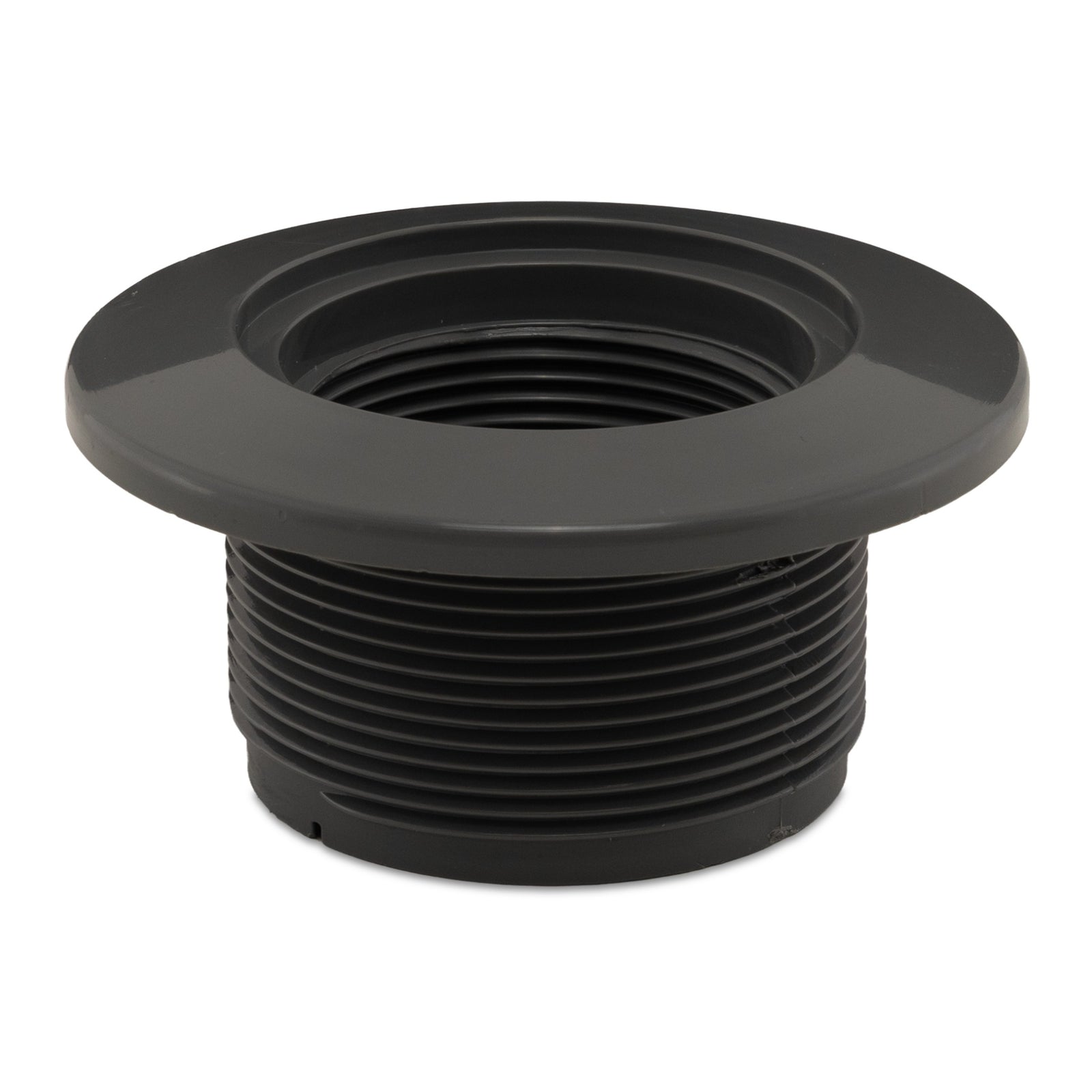 Hayward SP1022DGR Threaded Return Fitting for Concrete, 1 1/2" FIP, Dark Gray, product photo on white background