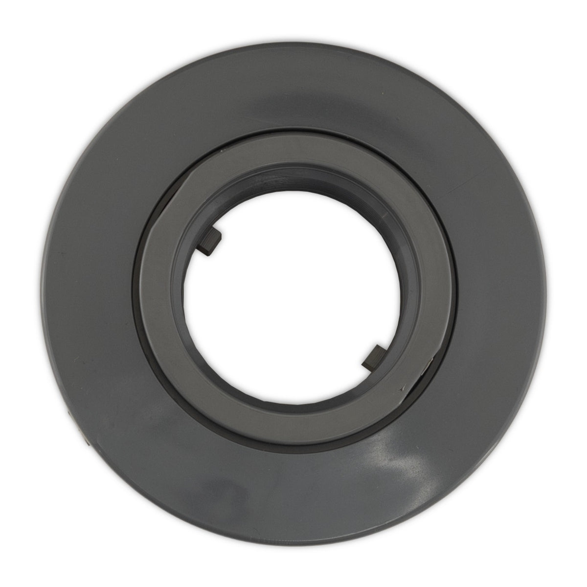 Hayward SP1023S2DGR 2" PVC Body Return Fitting for Fiberglass, Dark Gray, product photo on white background