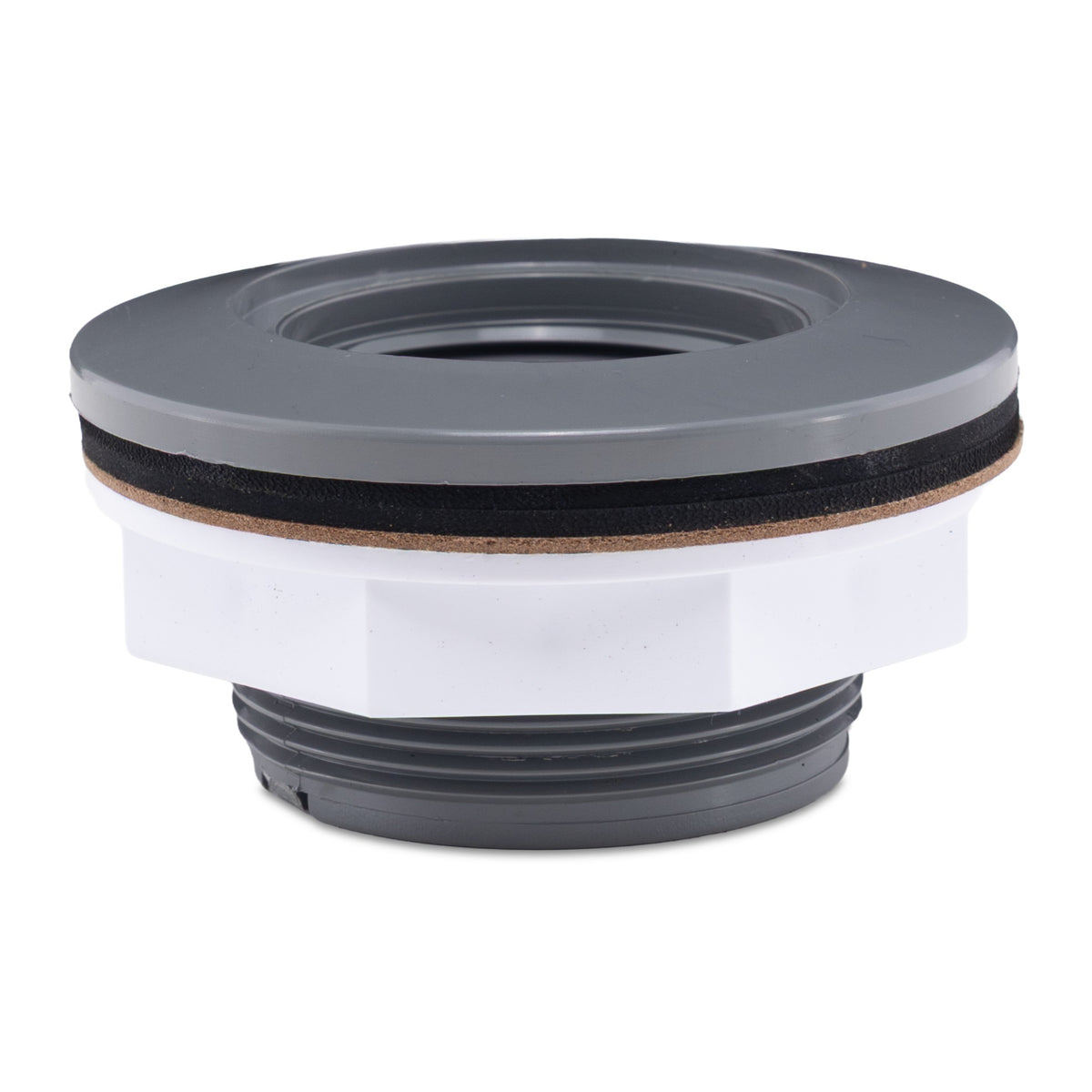 Hayward SP1023SDGR Socket Return Fitting for Fiberglass, 1 1/2" Socket, Dark Gray, product photo on white background