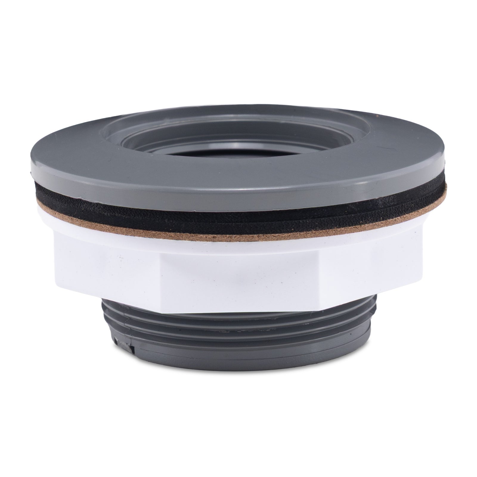 Hayward SP1023SDGR Socket Return Fitting for Fiberglass, 1 1/2" Socket, Dark Gray, product photo on white background