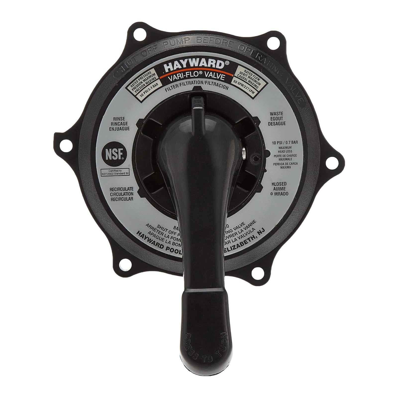 Hayward SPX0710XBA17 Key Cover & Handle Assembly, product photo on white background