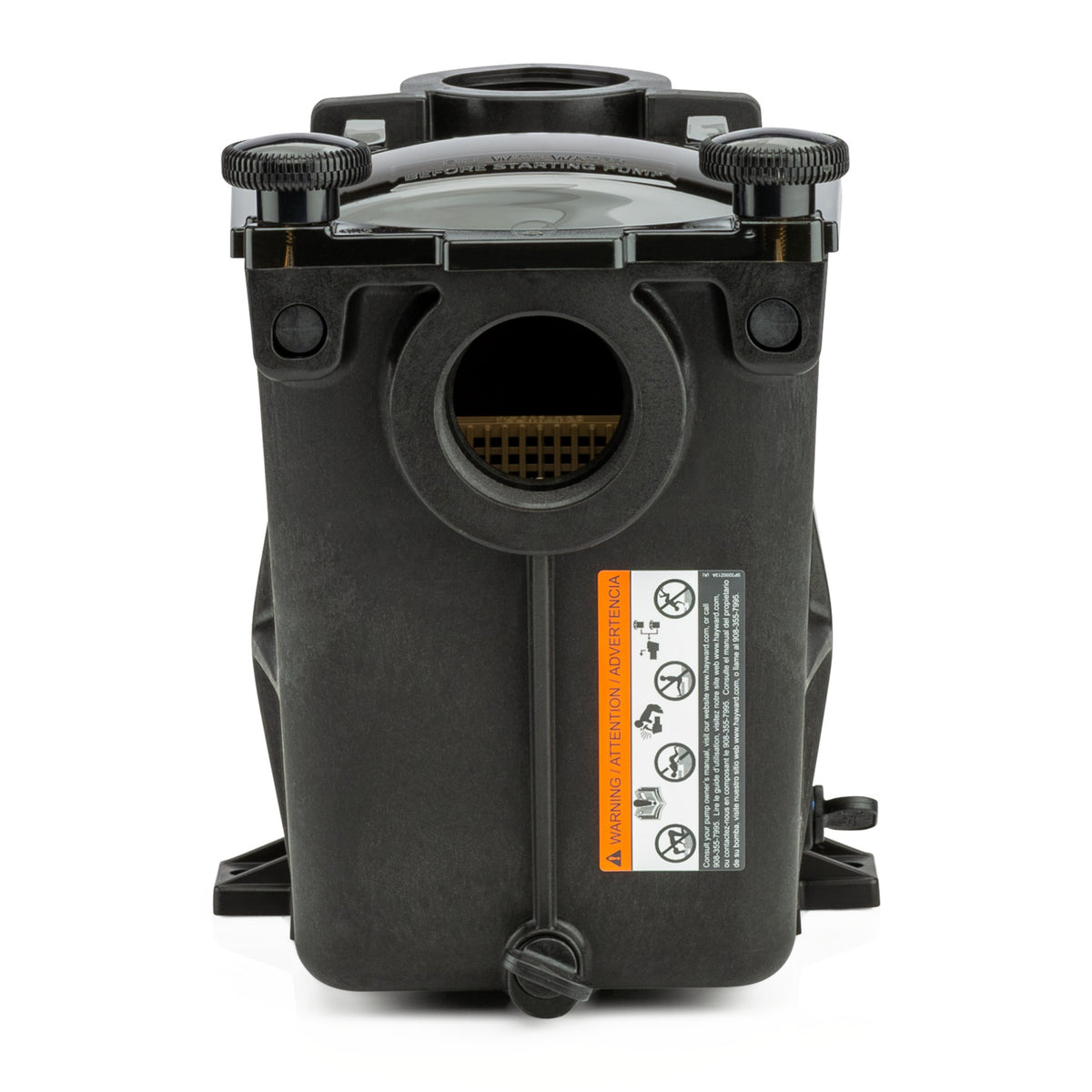 Hayward Super Pump W3SP2605X7 / W3SP2607X10 3/4 HP / 1 HP Single Speed Pool Pump, 115/230V - front view on white background