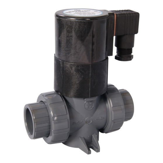 Hayward SV10075STV 3/4" PVC Sol Valve Socket & Threaded Viton, product photo on white background