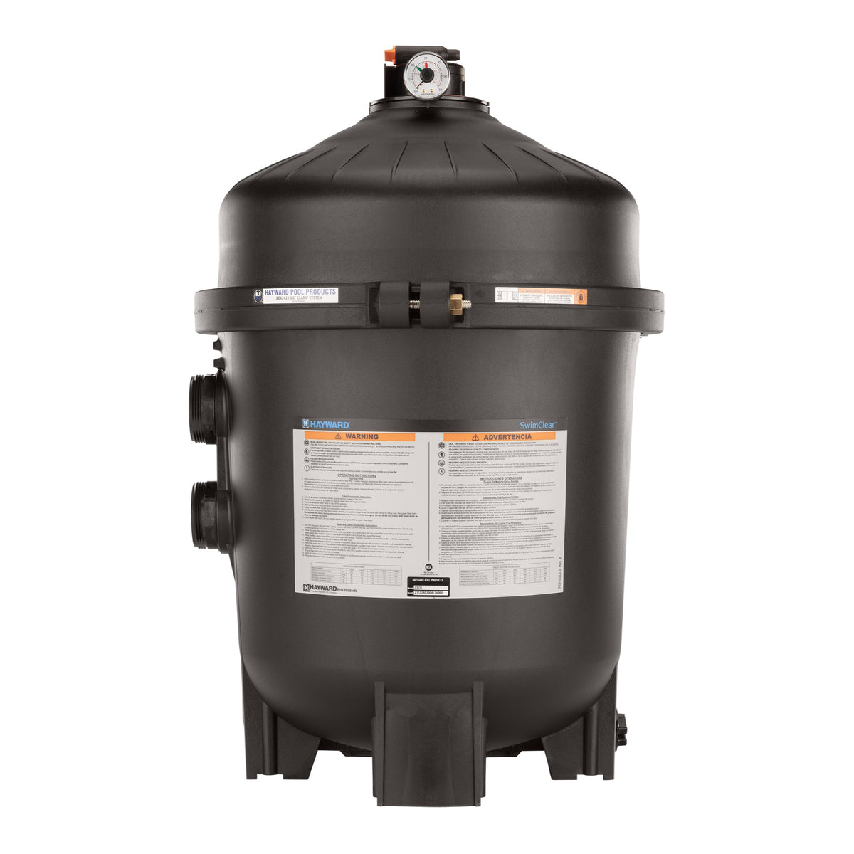 Hayward SwimClear W3C3030 / W3C4030 / W3C5030 325 / 425 / 525 sq ft Cartridge Pool Filter - front view on white background
