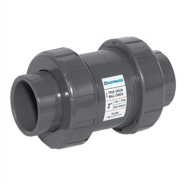Hayward TC10100FE True Union PVC Ball Valve, TC Series, 1" Flanged, product photo on white background