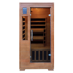 Blue Wave 2 Person Hemlock Premium Infrared Sauna 6 Carbon Heater Sauna & Spa — shown from the opposite side