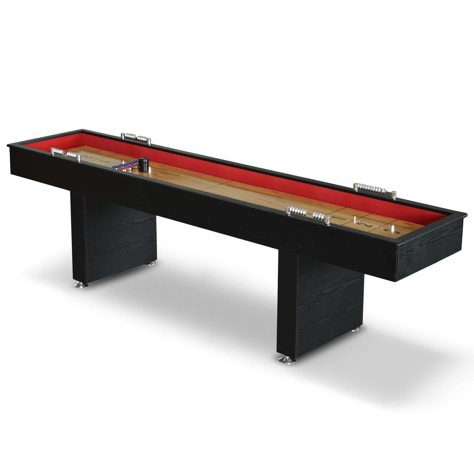Hathaway Avenger 9-ft Shuffleboard Table - Black Finish Game Room Table