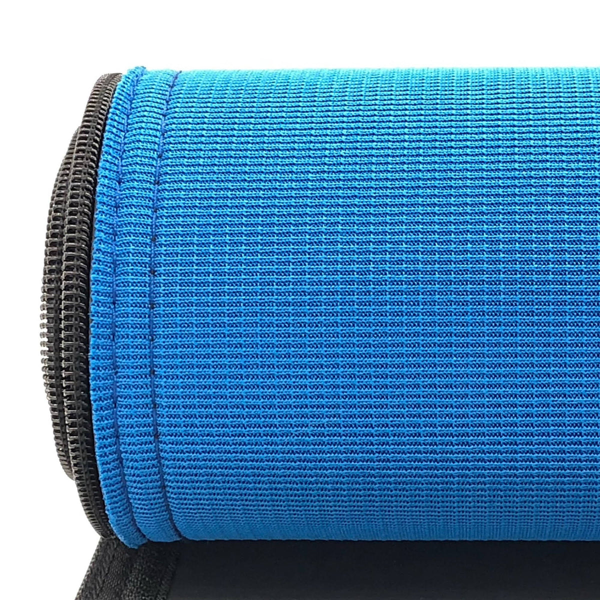 Blue Wave Rail Cover for Pool Handrails - close-up of the ribbed knit face and full-length zip