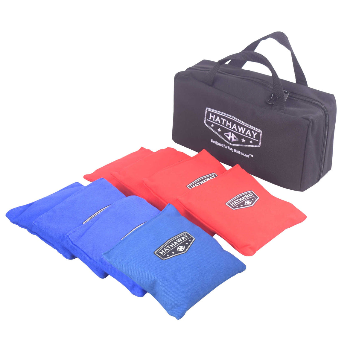 Hathaway Regulation Cornhole Bag Set with Included Case – Red/Blue Game Room Table