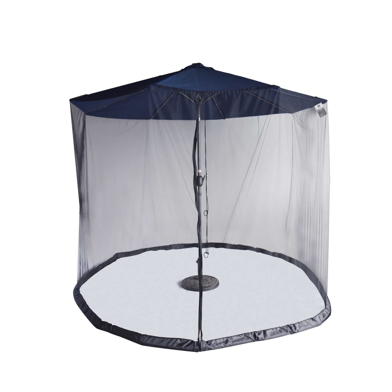 Island Umbrella Insect Repellant All-Weather Outdoor Umbrella Bug Screen - Black Patio Furniture & Umbrella