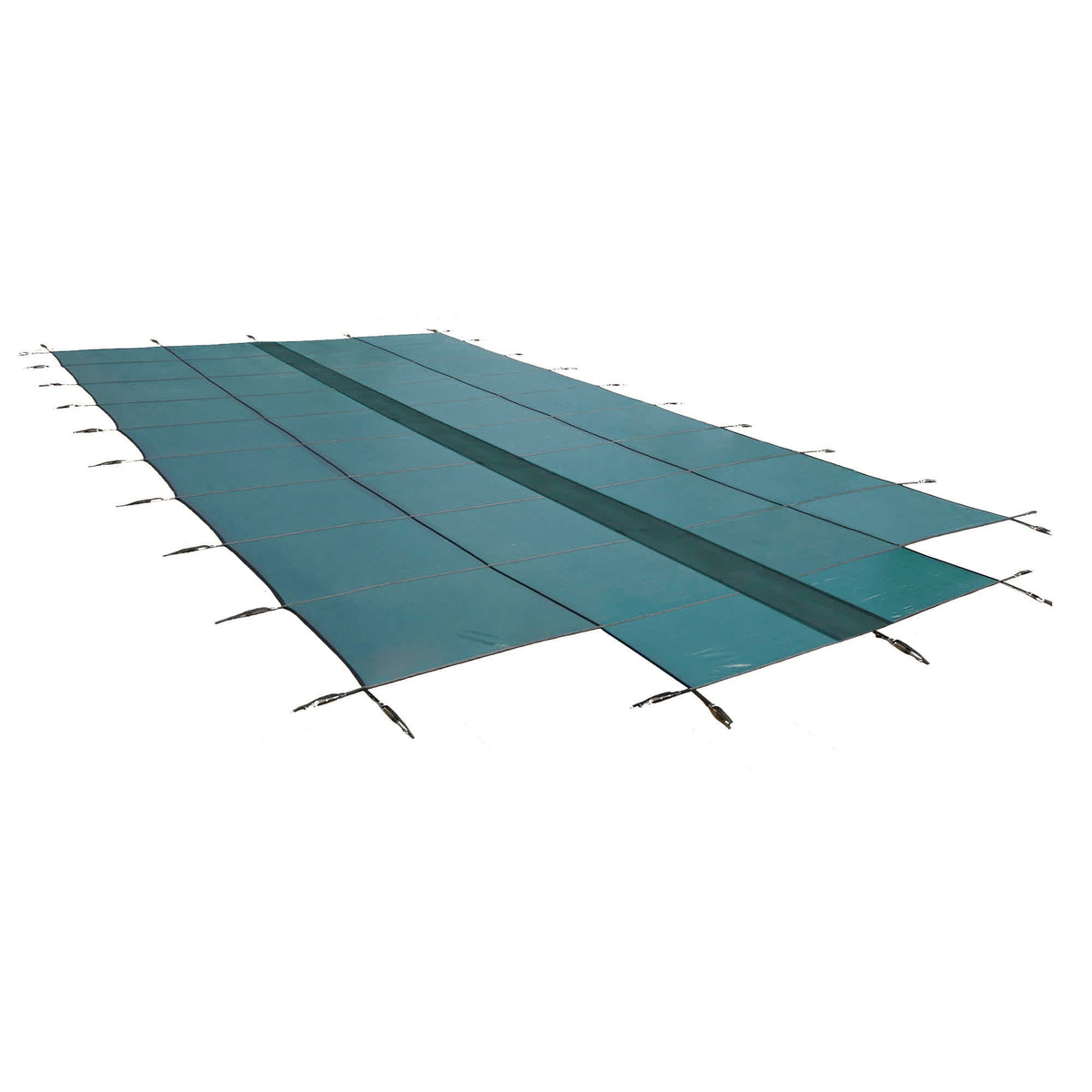 Arctic Armor 20-Year Ultra Light Solid In-Ground Pool Safety Cover with Step — Green / 15-ft x 30-ft / Center End Step