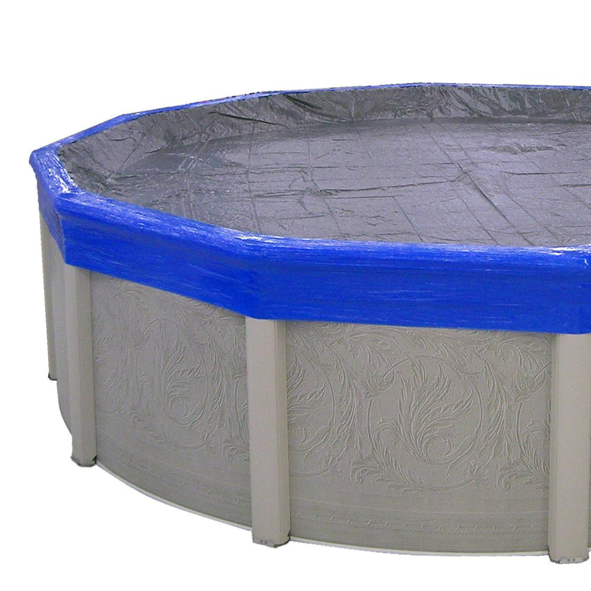 Blue Wave 600-ft Winter Cover Seal - seal wrapped over the cover and top rail of an above-ground pool