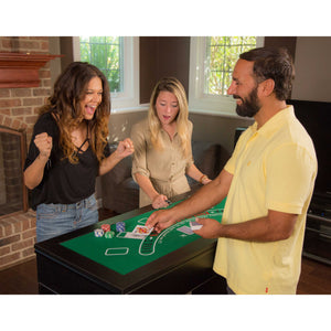 Hathaway Monte Carlo Casino Table - three players at the blackjack layout in a living room