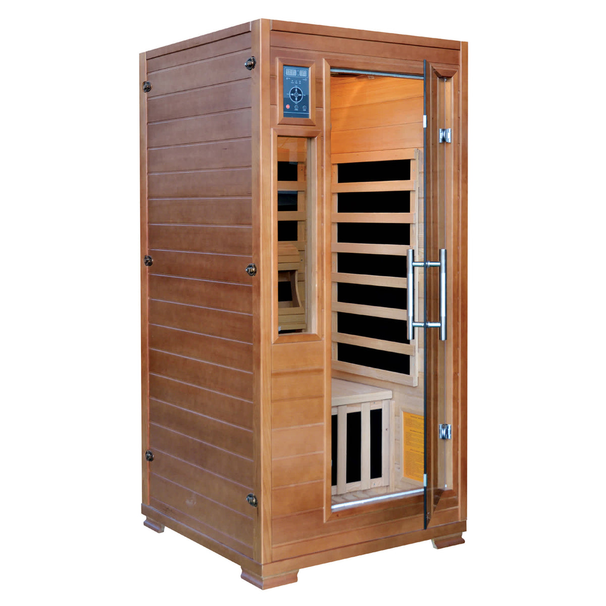 Blue Wave 2 Person Hemlock Premium Infrared Sauna 6 Carbon Heater Sauna &amp; Spa — shown from the opposite side (1)