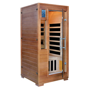 Blue Wave 2 Person Hemlock Premium Infrared Sauna 6 Carbon Heater Sauna & Spa — shown from the opposite side (1)