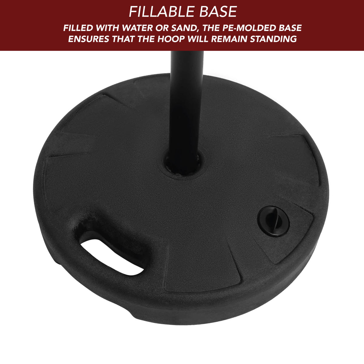 Hathaway Streetball Basketball System - moulded base fills with water or sand to hold the post
