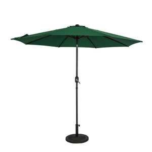 Island Umbrella Trinidad Market Umbrella - hunter green polyester canopy on a bronze pole