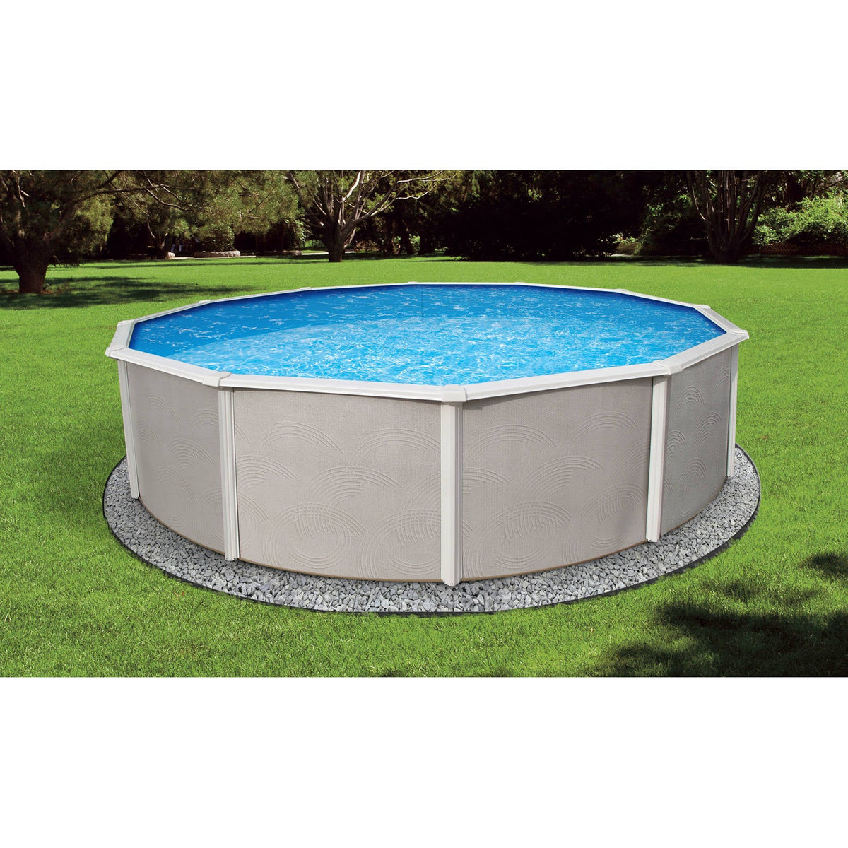 Blue Wave Belize Oval Pool ONLY Above Ground Pool — shown from the opposite side