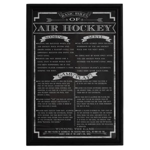 Hathaway Game Rules Wall Art Game Room Table