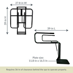 HeatWave Premium Cover Lift - 39 in high, 27.8 in wide, 39 in long; needs 36 in clearance behind
