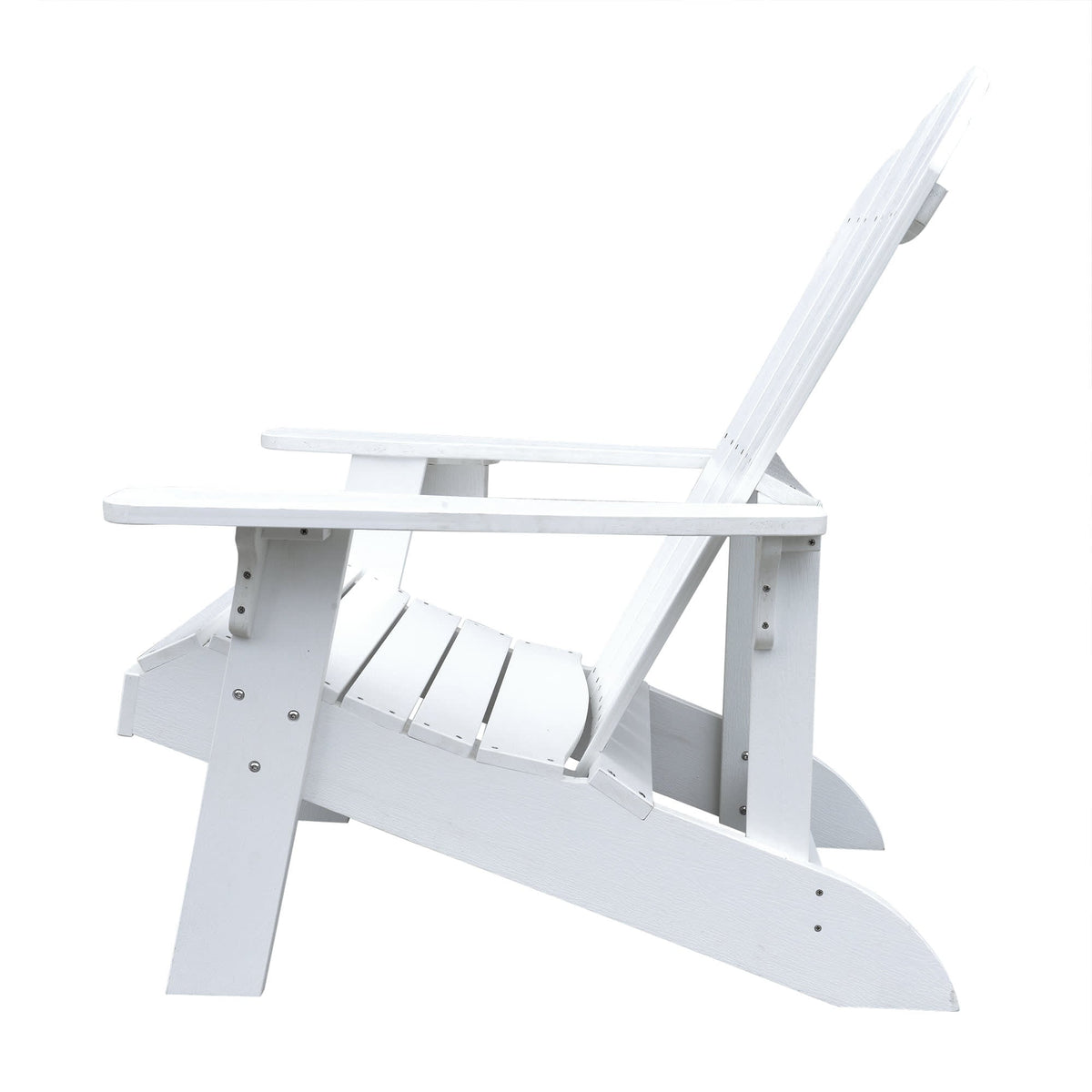 Island Retreat Tek-Wood Adirondack Chair - side profile showing the reclined back and wide arms