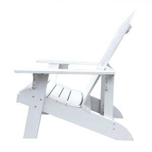 Island Retreat Tek-Wood Adirondack Chair - side profile showing the reclined back and wide arms
