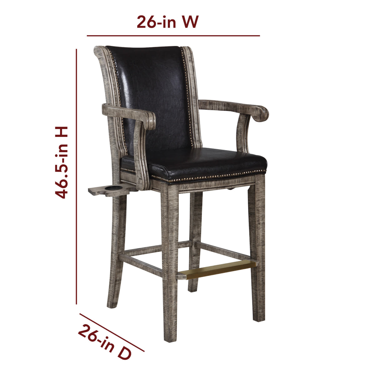 Hathaway Montecito Spectator Chair - 46.5 in high on a 26 x 26 in footprint