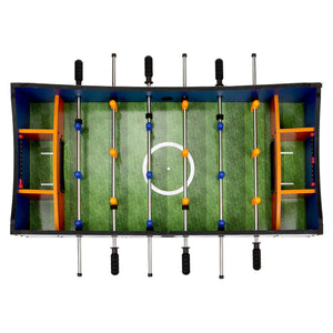 Hathaway Revolver Tabletop Multi-Game - foosball playfield from above with both teams on their rods