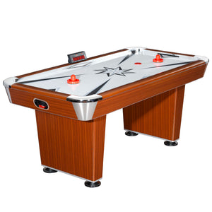 Hathaway Midtown 72-in Air Hockey Table with LED Scoring - Cherry Finish Game Room Table — shown from the opposite side