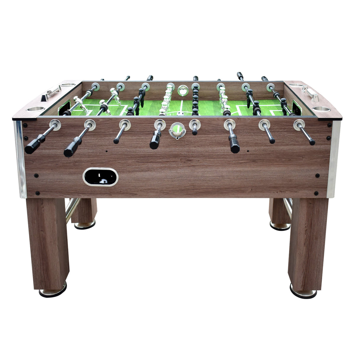 Hathaway Driftwood Foosball Table - full table from the side in the driftwood finish