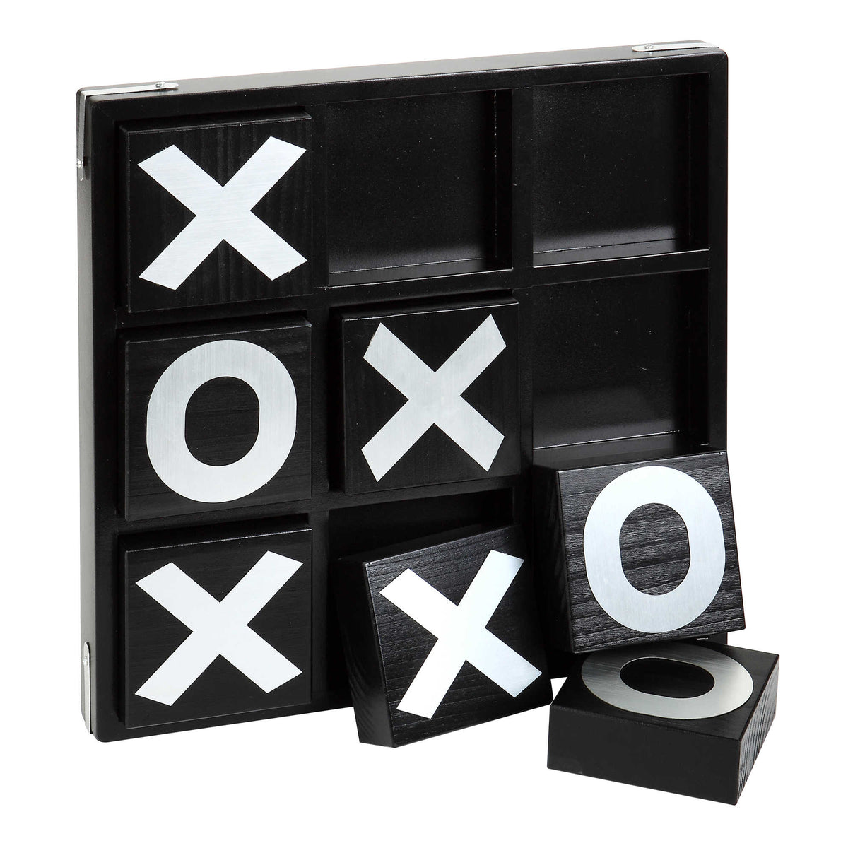Hathaway Vintage 14-in Wooden Board Tic-Tac-Toe Set Game Room Table