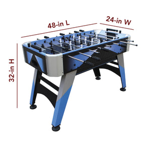 Hathaway Blueridge Foosball Table - 48 in long, 24 in wide and 32 in high
