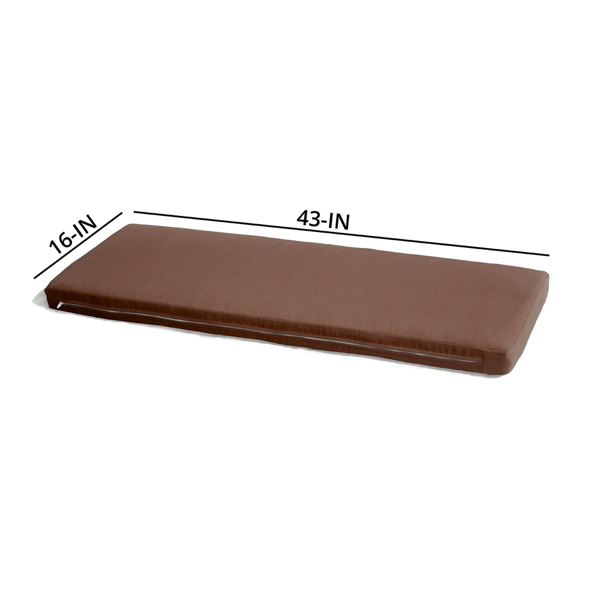 HeatWave Sauna Seat Cushion, Brown - cushion measures 43 in long by 16 in deep