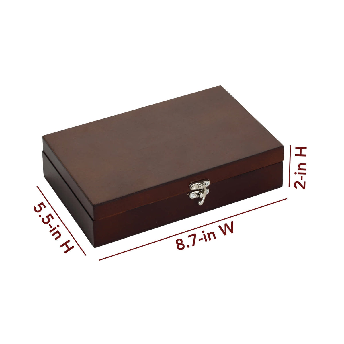 Hathaway Premium Domino Set - case measures 8.7 in wide, 5.5 in deep and 2 in high
