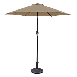 Island Umbrella Bistro 7.5-ft Hexagonal Market Umbrella with Olefin Canopy Patio Furniture & Umbrella