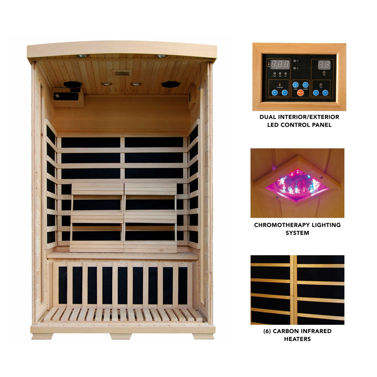 HeatWave Coronado Carbon Sauna Sauna &amp; Spa — dimension and specification diagram (2)
