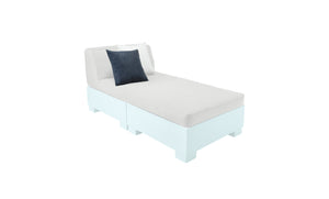 Ledge Lounger Affinity 2 Piece Sun Chair in Frost frame with Silver fabric