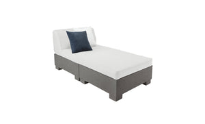 Ledge Lounger Affinity 2 Piece Sun Chair in Granite Gray frame with Silver fabric