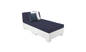 Ledge Lounger Affinity 2 Piece Sun Chair in White frame with Captain Navy fabric