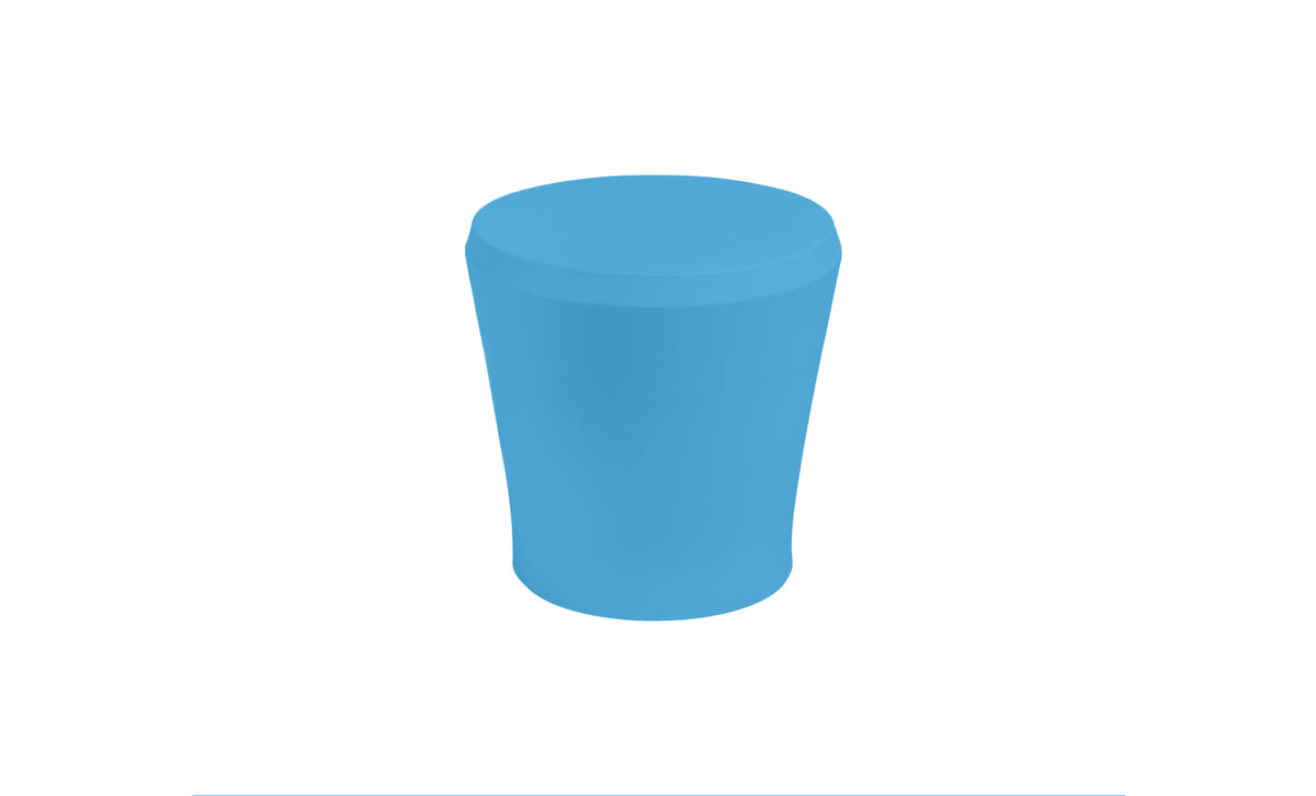 Ledge Lounger Affinity Side Table — light blue resin, full view