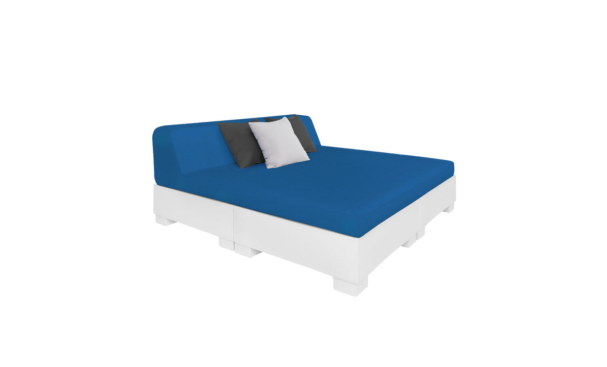 Ledge Lounger Affinity Square Sunbed — landscape view of the backrest cushion bed
